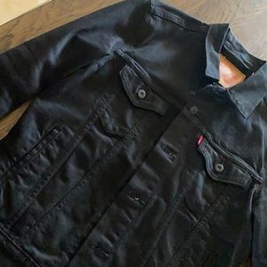 Levis mens black denim jacket